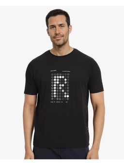 Rare Rabbit - Colos Black Graphic Print Regular Fit T-Shirt