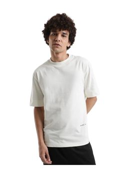 Rare Rabbit - Danq Off White Graphic Print Oversized Fit T-Shirt
