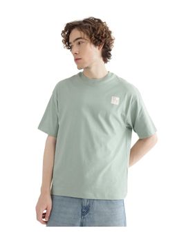 Rare Rabbit - Deus Dusky Green Hd Print Boxy Fit T-Shirt