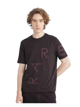 Rare Rabbit - Drax Dark Brown Graphic Print Regular Fit T-Shirt