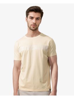 Rare Rabbit - Eloise Light Yellow Graphic Print Regular Fit T-Shirt