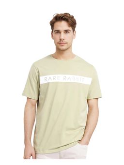 Rare Rabbit - Eloise-1 Light Green Graphic Print Regular Fit T-Shirt