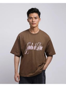 Rare Rabbit - Elton Brown Hd Print Oversized Fit T-Shirt