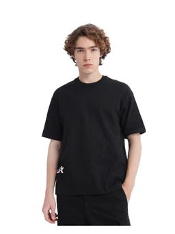 Rare Rabbit - Fast Black Graphic Print Oversized Fit T-Shirt