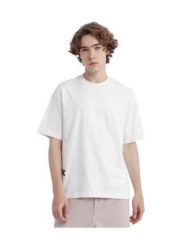 Rare Rabbit - Fast Off White Graphic Print Oversized Fit T-Shirt
