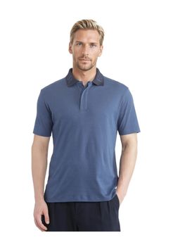 Rare Rabbit - Frow Light Blue Plain Regular Fit Polo T-Shirt