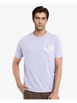 Rare Rabbit - Gino Blue Graphic Print Regular Fit T-Shirt