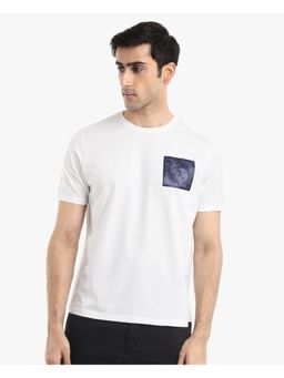 Rare Rabbit - Gino White Graphic Print Regular Fit T-Shirt