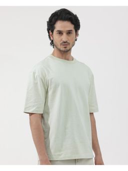 Rare Rabbit - Hagrid Green Statement Print Oversized Fit T-Shirt