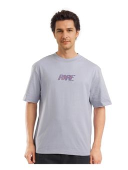 Rare Rabbit - Harve Light Blue Graphic Print Boxy Fit T-Shirt