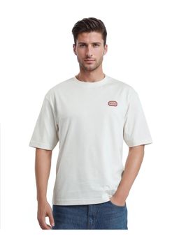 Rare Rabbit - Hirm Off White Plain Qlo Fit T-Shirt