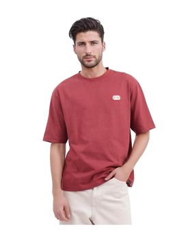 Rare Rabbit - Hirm Red Plain Qlo Fit T-Shirt