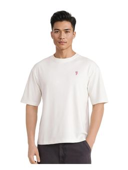 Rare Rabbit - Hol Off White Graphic Print Boxy Fit T-Shirt