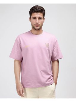 Rare Rabbit - Jardi Pink Graphic Print Oversized Fit T-Shirt