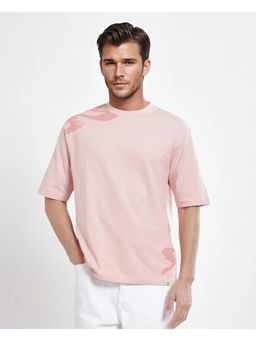 Rare Rabbit - Jarn Light Pink Graphic Print Qlo Fit T-Shirt