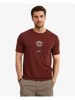 Rare Rabbit - Ker Brown Graphic Print Regular Fit T-Shirt