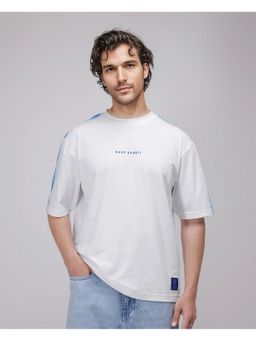 Rare Rabbit - Kruv White Printed Boxy Fit T-Shirt