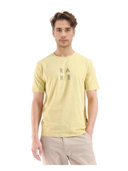 Rare Rabbit - Lalyy Dusky Yellow Graphic Print Slim Fit T-Shirt