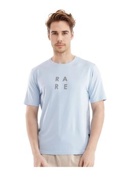 Rare Rabbit - Lalyy Light Blue Graphic Print Slim Fit T-Shirt