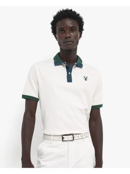 Rare Rabbit - Lark Off White Plain Regular Fit Polo T-Shirt
