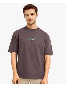 Rare Rabbit - Lea Brown Plain Oversized Fit T-Shirt