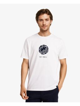 Rare Rabbit - Make Off White Graphic Print Regular Fit T-Shirt