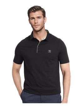 Rare Rabbit - Maq Black Plain Regular Fit Polo T-Shirt