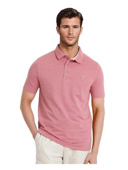 Rare Rabbit - Maq Pink Plain Regular Fit Polo T-Shirt