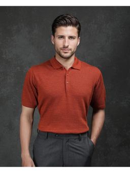 Rare Rabbit - Mekko 25 Red Plain Regular Fit Polo T-Shirt