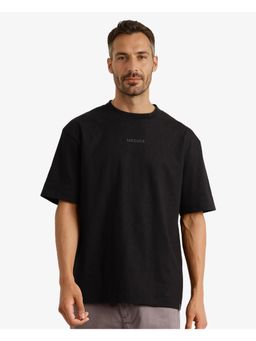Rare Rabbit - Motm Black Solid Oversized Fit T-Shirt