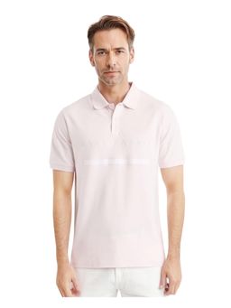Rare Rabbit - Nellit Pastel Pink Plain Regular Fit Polo T-Shirt