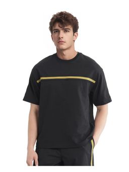 Rare Rabbit - Newnon-T Black Stripes Boxy Fit T-Shirt