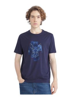 Rare Rabbit - Nexi Blue Graphic Print Regular Fit T-Shirt