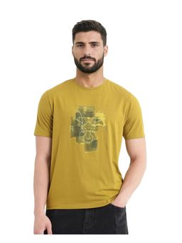 Rare Rabbit - Nexi Olive Graphic Print Regular Fit T-Shirt