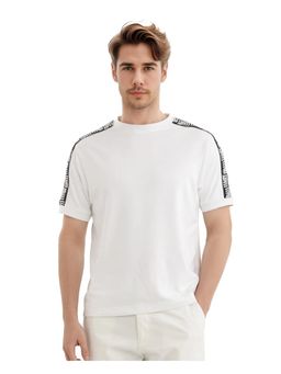 Rare Rabbit - Nobo White Monogram Print Oversized Fit T-Shirt