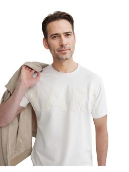 Rare Rabbit - Nor-3 Off White Embroidered Oversized Fit T-Shirt