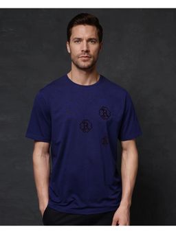 Rare Rabbit - Odon Navy Blue Graphic Print Regular Fit T-Shirt