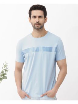 Rare Rabbit - Olios Light Blue Graphic Print Regular Fit T-Shirt