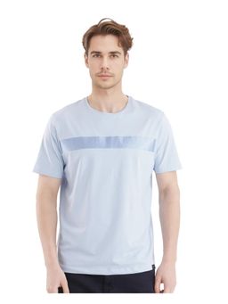 Rare Rabbit - Olios-1 Light Blue Graphic Print Regular Fit T-Shirt