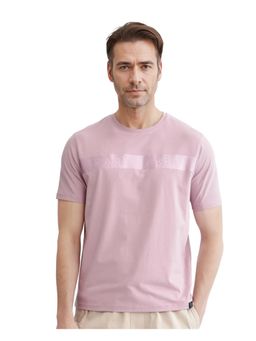 Rare Rabbit - Olios-1 Light Pink Graphic Print Regular Fit T-Shirt
