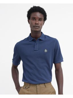 Rare Rabbit - Pare Blue Solid Regular Fit Polo T-Shirt