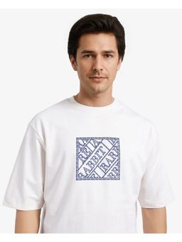 Rare Rabbit - Pree Off White Printed Regular Fit T-Shirt