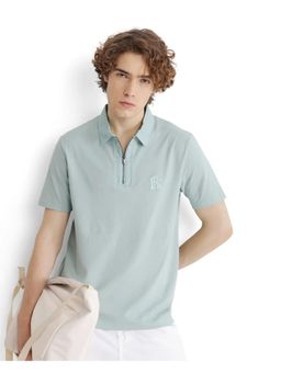 Rare Rabbit - Presto Light Blue Embroidered Regular Fit Polo T-Shirt
