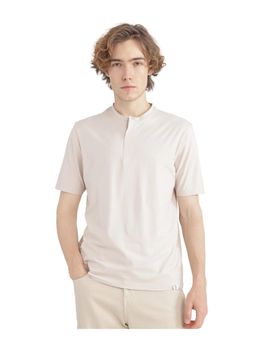 Rare Rabbit - Purt Beige Plain Regular Fit T-Shirt