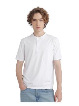 Rare Rabbit - Purt White Plain Regular Fit T-Shirt