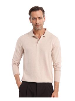 Rare Rabbit - Pyer Off White Plain Regular Fit Polo T-Shirt