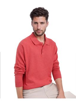 Rare Rabbit - Pyer Red Plain Regular Fit Polo T-Shirt