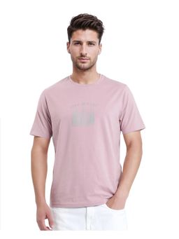 Rare Rabbit - Quix Dusky Pink Graphic Print Regular Fit T-Shirt