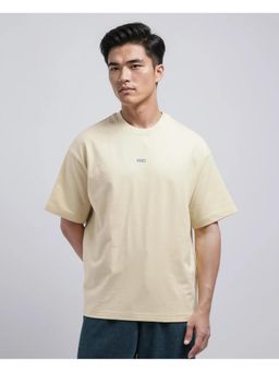 Rare Rabbit - Quote Yellow Graphic Print Oversized Fit T-Shirt