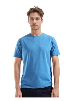 Rare Rabbit - Rabbit-Inf Petrol Plain Regular Fit T-Shirt